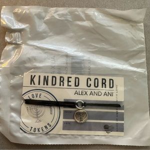 Alex and Ani Kindred Cord, Menorah bracelet with Adjustable Pull Cord